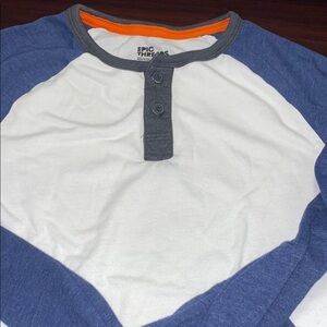 Epic Threads Blue and White Long Sleeve Tee